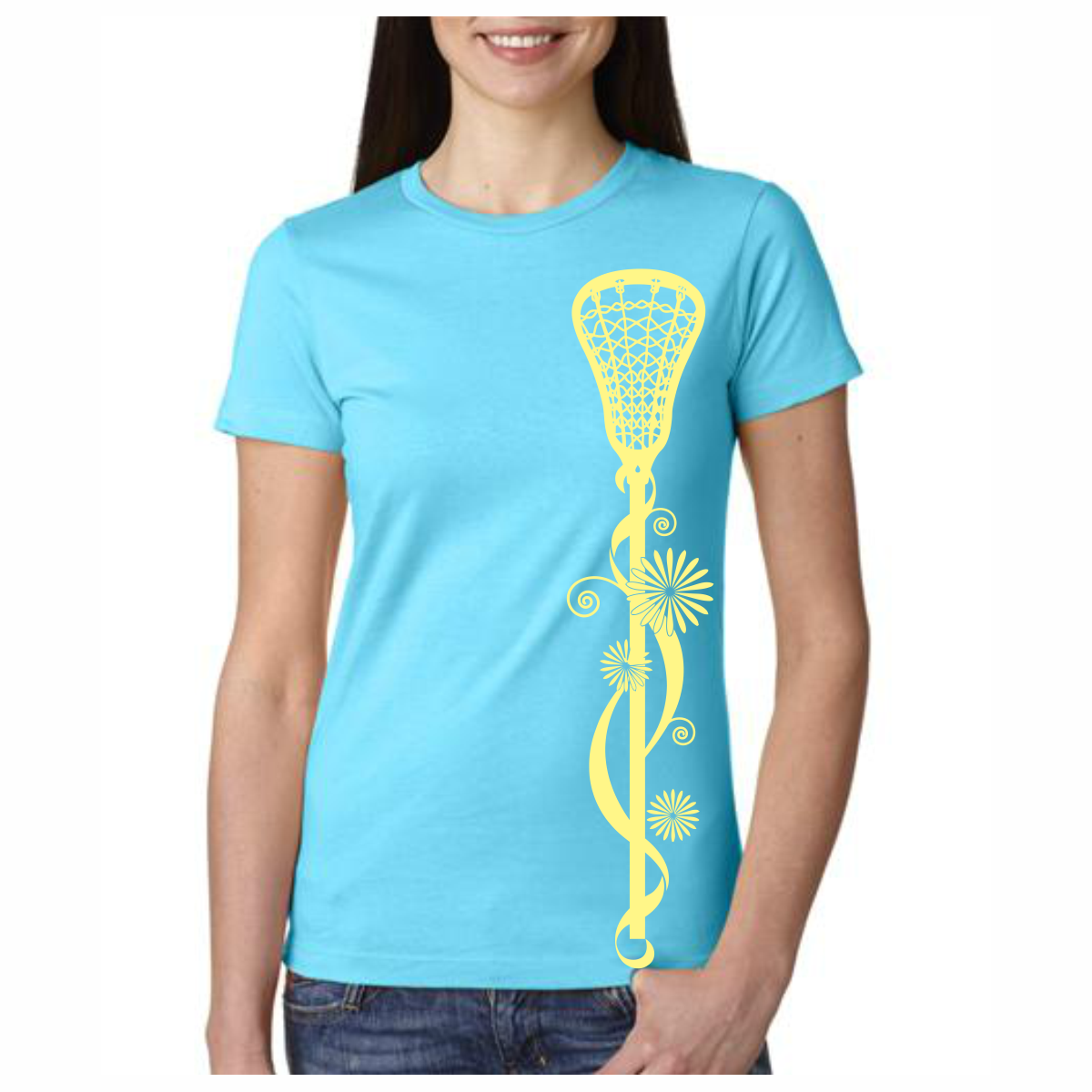 JANT girl Lacrosse Tie Dye T-Shirt White LAX Logo
