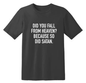Did you fall from heaven because so did satan t shirt