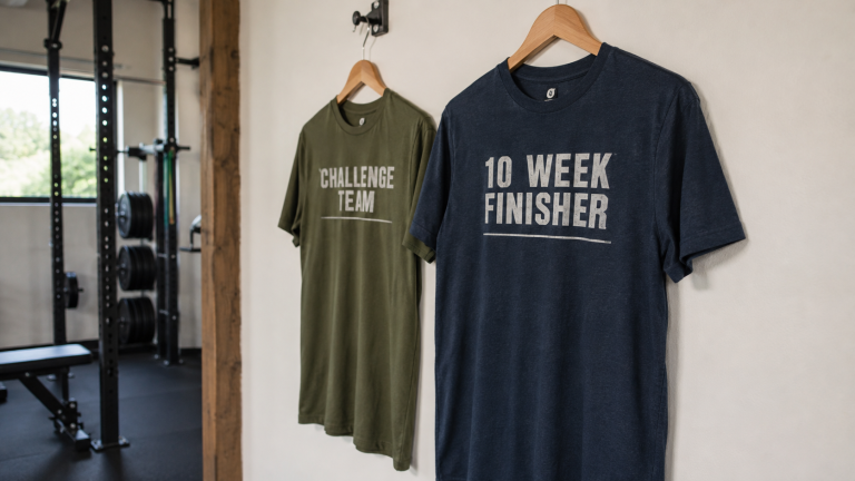 10 Week Finisher Shirt Display