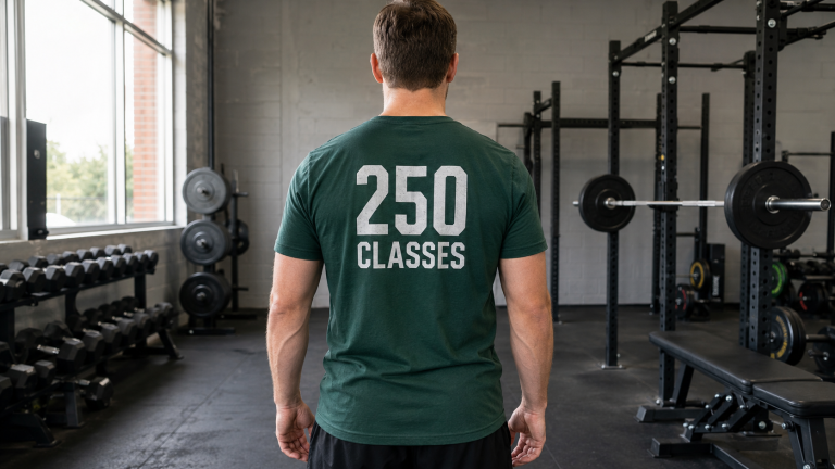 250 Classes Earned Gym Shirt